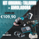 KIT ORIGINAL: TALADRO INALÁMBRICO + AMOLADORA DE ALTO IMPACTO + 26 ACCESORIOS + 2 BATERIAS PROMOCION CIERRE DE LA TIENDA - ENVIO GRÁTIS 24H MRW